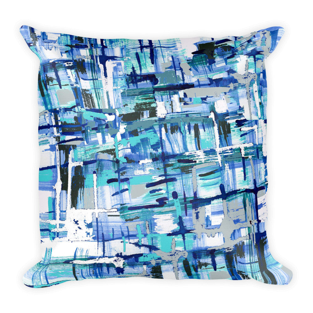 Plaid Fabric Square Pillow