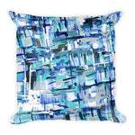 Plaid Fabric Square Pillow