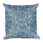 Line Floral Square Pillow